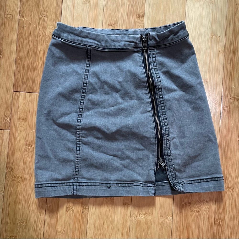 Free People Grey Stretch Skirt Sz. S